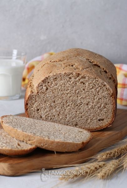 Ржаной хлеб на кефире в хлебопечке (с пшеничной мукой)